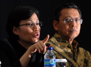 Boediono dan Sri Mulyani