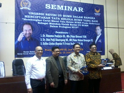 Seminar Nasdem: Urgensi Revisi UU BUMN Untuk TataKelola BUMN Yang Baik