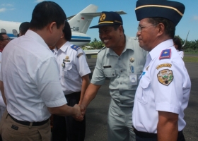 Jasa Raharja Kabupaten Ende dan Mitra Sambut Menteri Perhubungan RI