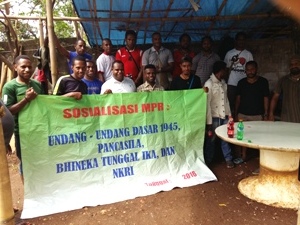 Yanes Murib Adakan Sosialisasi 4 Pilar Kebangsaan Bersama Pimaskap