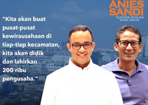 Anies-Sandi Menang Pilkada Jakarta, Tetap Jaga Kerendahan Hati
