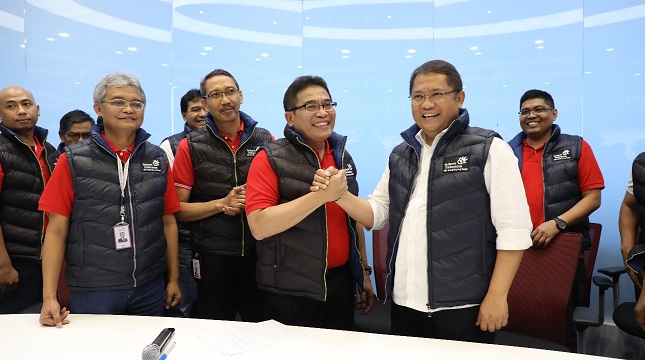 Kunjungan Menkominfo ke Crisis Center Service Recovery Satelit Telkom 1