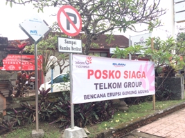 TelkomGroup Siapkan Komunikasi Antisipasi Letusan Gunung Agung