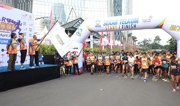 SEKAR (Serikat Karyawan) Telkom Fun Run 2018 Dimulai Start di Jakarta